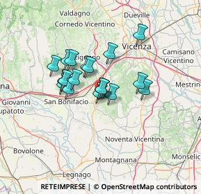 Mappa Via Dell'Artigianato, 36045 Lonigo VI, Italia (9.36737)