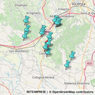 Mappa Via Dell'Artigianato, 36045 Lonigo VI, Italia (6.33438)