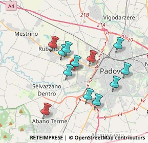 Mappa Via Marconi, 35030 Caselle PD, Italia (3.21333)
