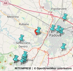 Mappa Via Marconi, 35030 Caselle PD, Italia (5.37462)