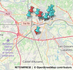 Mappa Str. La Rizza, 37136 Verona VR, Italia (3.83833)