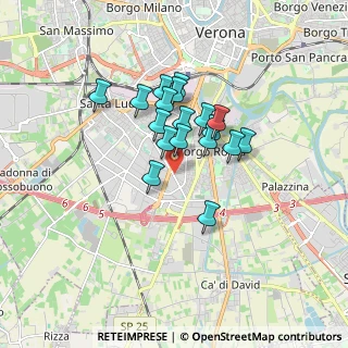 Mappa Via Ciro Ferrari, 37135 Verona VR, Italia (1.25333)