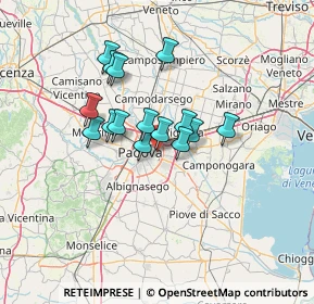 Mappa Lungargine San Lazzaro, 35129 Padova PD, Italia (9.96333)