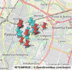 Mappa Via Domenico Turazza, 35122 Padova PD, Italia (1.355)