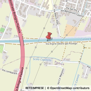 Mappa Via Argine Dx Piovego, 38, 35027 Noventa Padovana, Padova (Veneto)