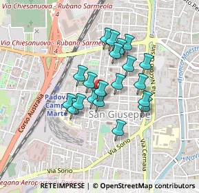 Mappa Via Palestro, 35143 Padova PD, Italia (0.326)