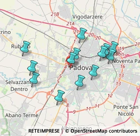 Mappa Via Palestro, 35143 Padova PD, Italia (3.39769)