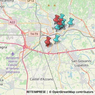 Mappa Via Giovanni Virginio Schiapparelli, 37135 Verona VR, Italia (3.335)