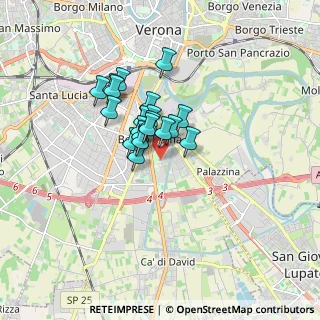 Mappa Via Tunisi, 37134 Verona VR, Italia (1.094)