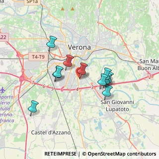Mappa Via Tunisi, 37134 Verona VR, Italia (2.96455)