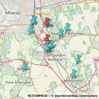 Mappa Via Bettolino, 20098 San Giuliano Milanese MI, Italia (3.54714)