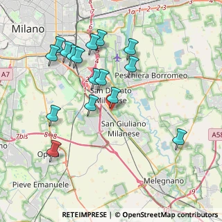 Mappa Via Bettolino, 20098 San Giuliano Milanese MI, Italia (4.07563)