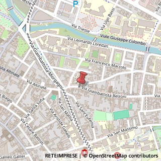 Mappa Via Giambattista Belzoni, 50, 35121 Padova, Padova (Veneto)