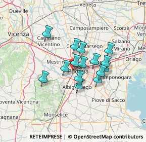 Mappa Strada Pelosa, 35136 Padova PD, Italia (9.51333)