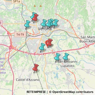 Mappa Via Pietro di Sacco, 37134 Verona VR, Italia (3.6225)