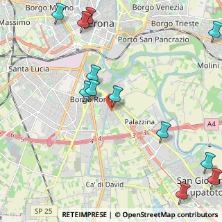 Mappa Via Pietro di Sacco, 37134 Verona VR, Italia (2.89167)