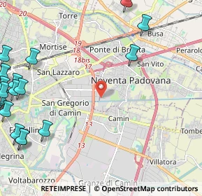 Mappa Padova, 35129 Noventa padovana PD, Italia (3.543)