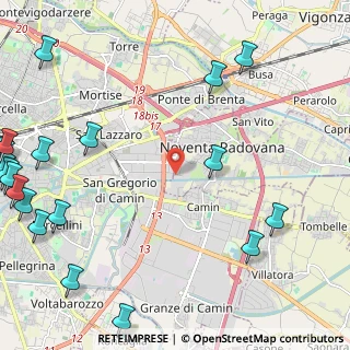 Mappa Padova, 35129 Noventa padovana PD, Italia (3.537)