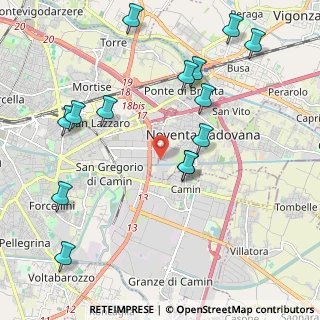 Mappa Padova, 35129 Noventa padovana PD, Italia (2.36143)