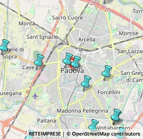 Mappa Piazza dei Signori, 35139 Padova PD, Italia (2.84833)
