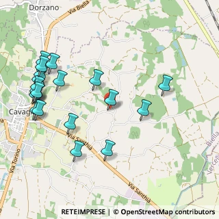 Mappa Strada vicinale dossi cacciona, 13881 Cavaglià BI, Italia (1.225)