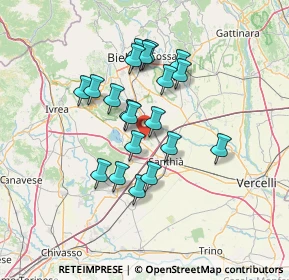 Mappa Strada vicinale dossi cacciona, 13881 Cavaglià BI, Italia (11.3875)