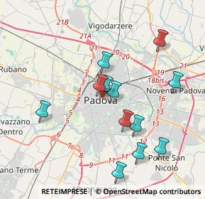 Mappa Via Pietro D'Abano, 35139 Padova PD, Italia (3.65333)