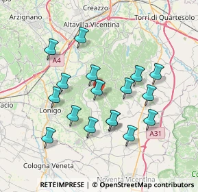Mappa Via Ghenzo, 36040 San Germano dei Berici VI, Italia (6.82294)