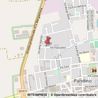 Mappa Via Palazzetto, 20, 26025 Pandino, Cremona (Lombardia)