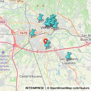 Mappa Via San Giacomo, 37134 Verona VR, Italia (3.53417)