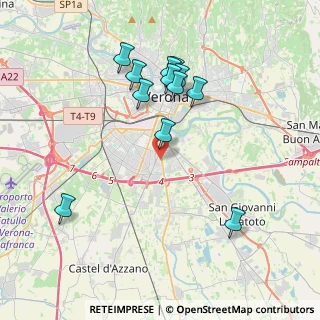 Mappa Via San Giacomo, 37134 Verona VR, Italia (3.81333)