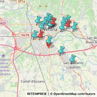 Mappa Via San Giacomo, 37134 Verona VR, Italia (3.7595)