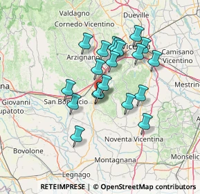 Mappa Via A. De. Gasperi, 36040 Sarego VI, Italia (11.3005)