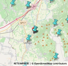 Mappa Via A. De. Gasperi, 36040 Sarego VI, Italia (6.21333)