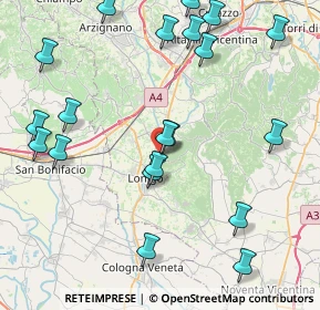 Mappa Via A. De. Gasperi, 36040 Sarego VI, Italia (9.877)