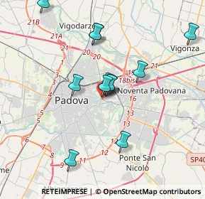 Mappa Via Luigi Pellizzo, 35100 Padova PD, Italia (4.055)