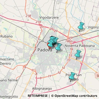 Mappa Via Giuseppe Jappelli, 35121 Padova PD, Italia (2.08818)