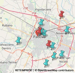 Mappa Via San Pietro, 35139 Padova PD, Italia (3.86333)