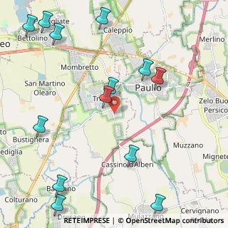 Mappa Via Udine, 20067 Tribiano MI, Italia (2.85385)