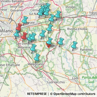Mappa Via Udine, 20067 Tribiano MI, Italia (8.643)