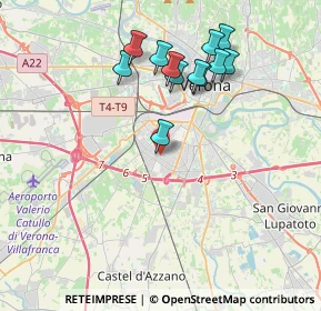 Mappa Via Giovanni V Schiaparelli, 37100 Verona VR, Italia (3.7175)