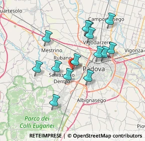 Mappa Via Penghe, 35030 Selvazzano dentro PD, Italia (6.54786)