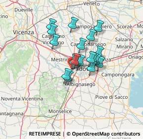 Mappa Via Penghe, 35030 Caselle PD, Italia (9.68556)