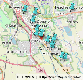 Mappa Via Pinciroli, 20098 San Giuliano Milanese MI, Italia (1.59357)