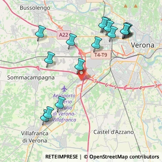Mappa Aeroporto Valerio Catullo, 37062 Dossobuono VR, Italia (5.0375)