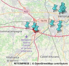 Mappa Aeroporto Valerio Catullo, 37060 Caselle VR, Italia (5.14333)