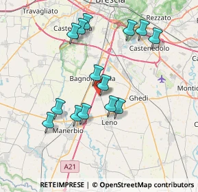 Mappa Via Benedetto Castelli, 25024 Leno BS, Italia (7.09214)