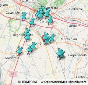 Mappa Via Lapapasini, 25016 Ghedi BS, Italia (6.951)