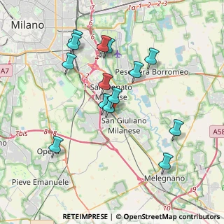 Mappa Via Costa, 20098 San Giuliano Milanese MI, Italia (3.64429)