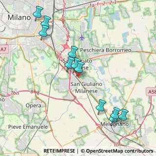 Mappa Via Costa, 20098 San Giuliano Milanese MI, Italia (4.42091)